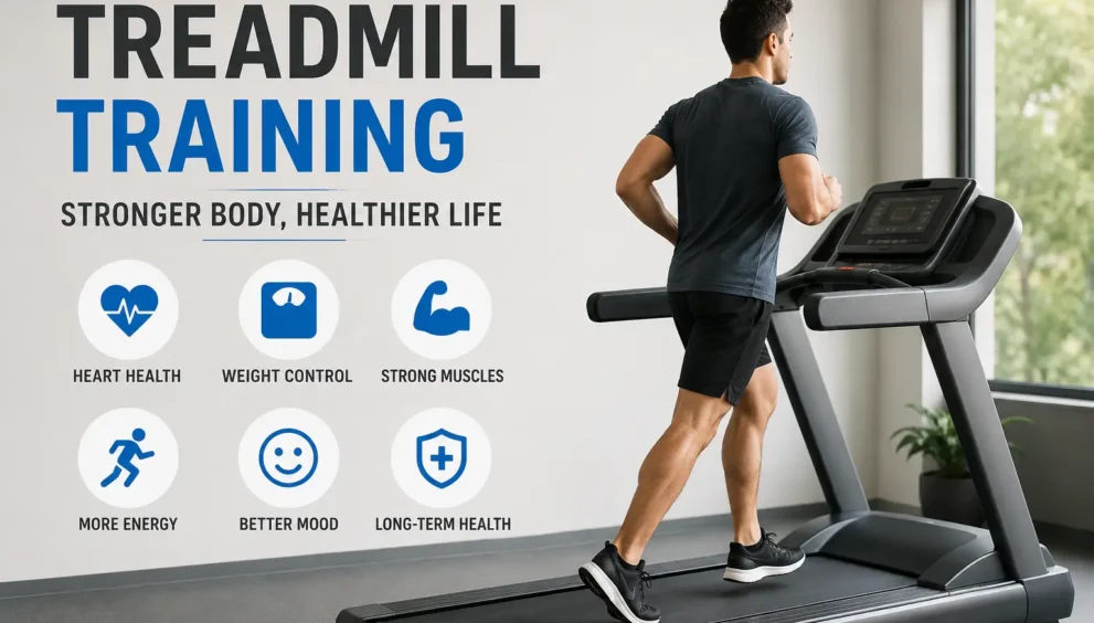 Life Fitness Treadmill training supporting long-term health, heart fitness, muscle strength, energy levels, and daily wellness through regular exercise