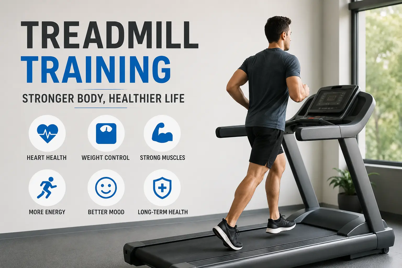 Life Fitness Treadmill training supporting long-term health, heart fitness, muscle strength, energy levels, and daily wellness through regular exercise