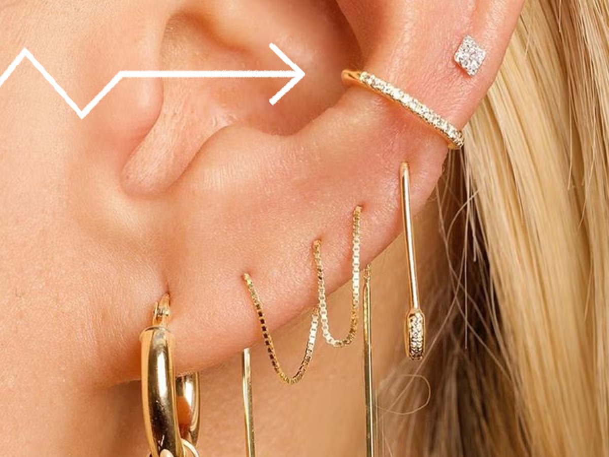 Best conch piercing jewelry styles in the USA with gold and gemstone designs