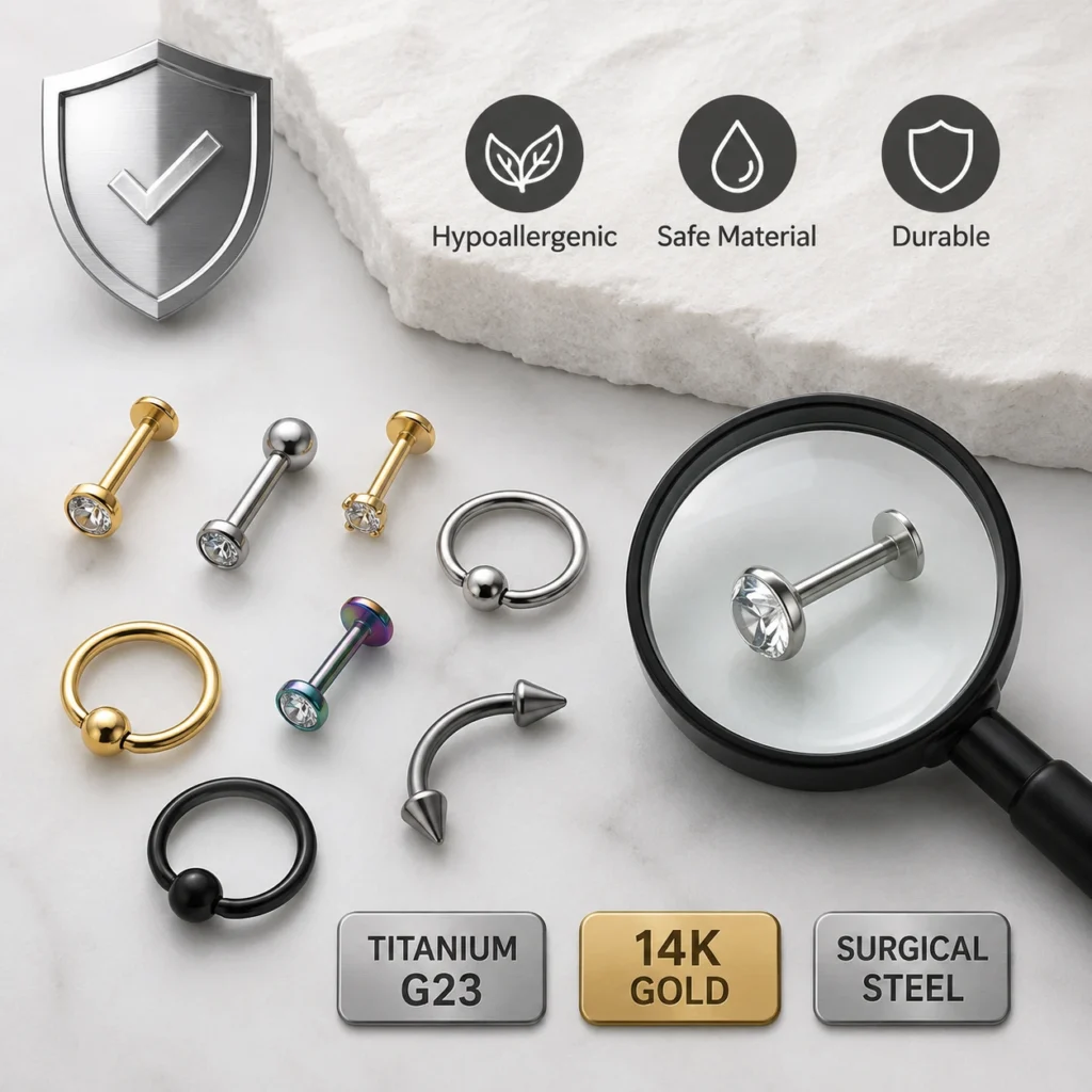 Best places to buy safe conch piercing jewelry in the USA with quality titanium, gold, and hypoallergenic cartilage jewelry options.