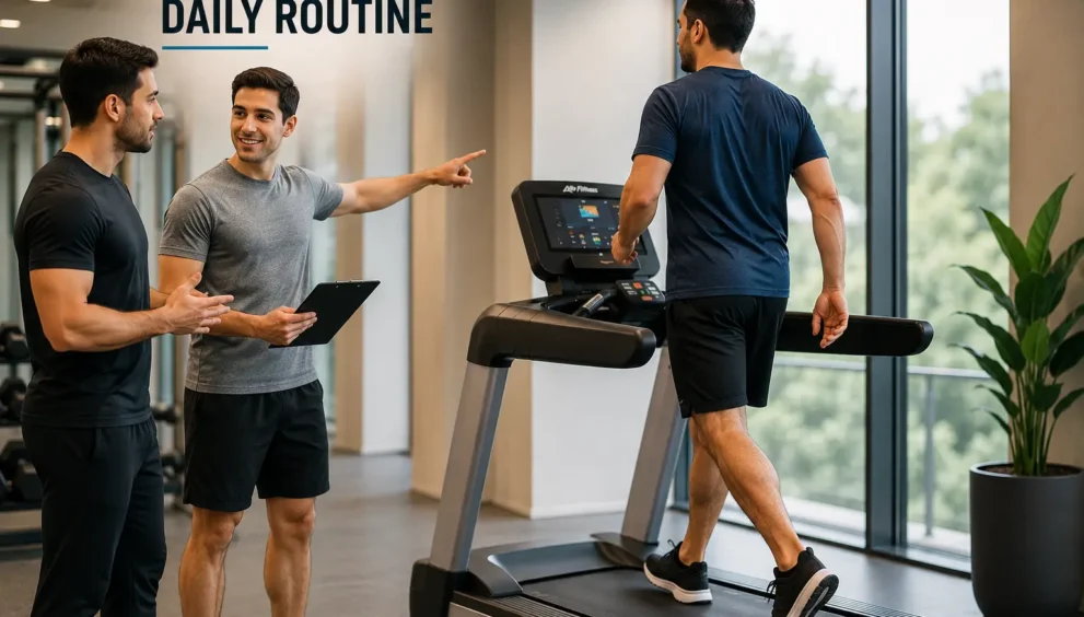 Life Fitness treadmill daily routine helping improve fitness, stamina, heart health, and body transformation
