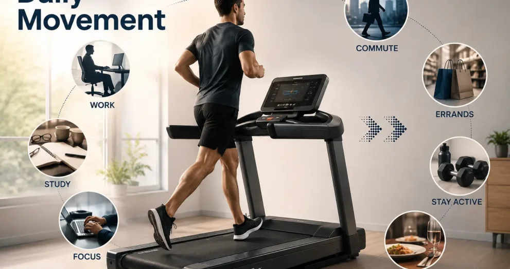 Life Fitness Treadmill to Transform Daily Movement with a man improving everyday fitness through consistent treadmill exercise at home.