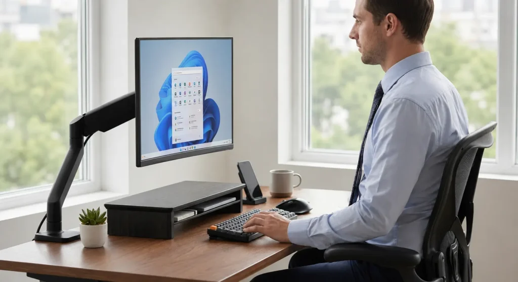 What is a riser desk explained with a modern desk setup