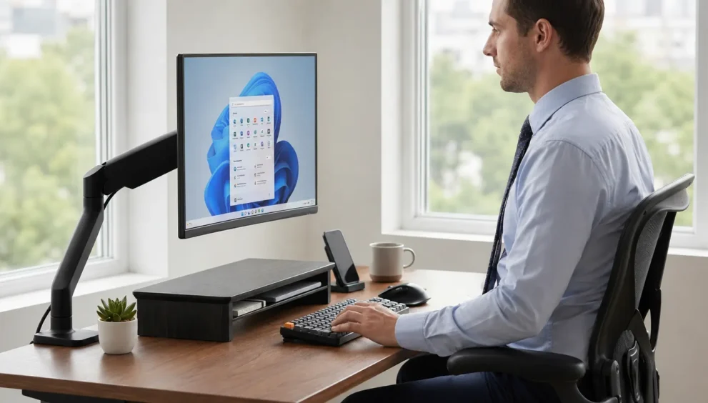 What is a riser desk explained with a modern desk setup