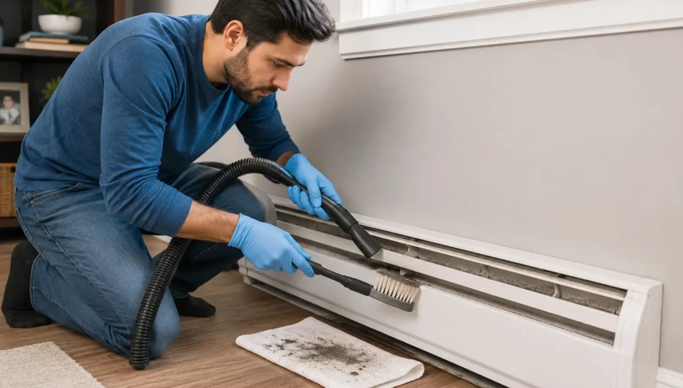 how to clean electric baseboard heaters safely step by step
